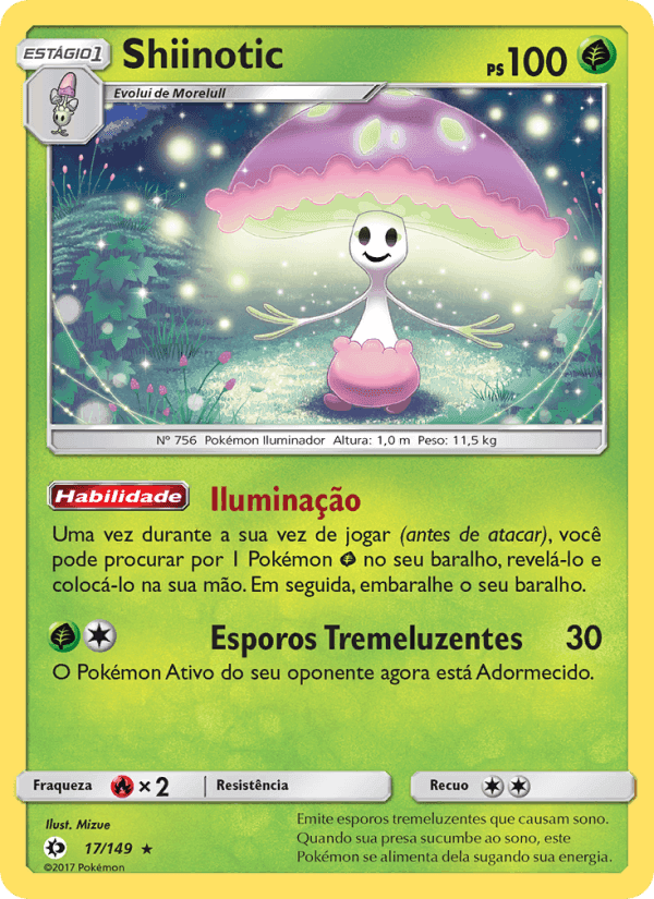 Shiinotic, carte 17 de Sol e Lua