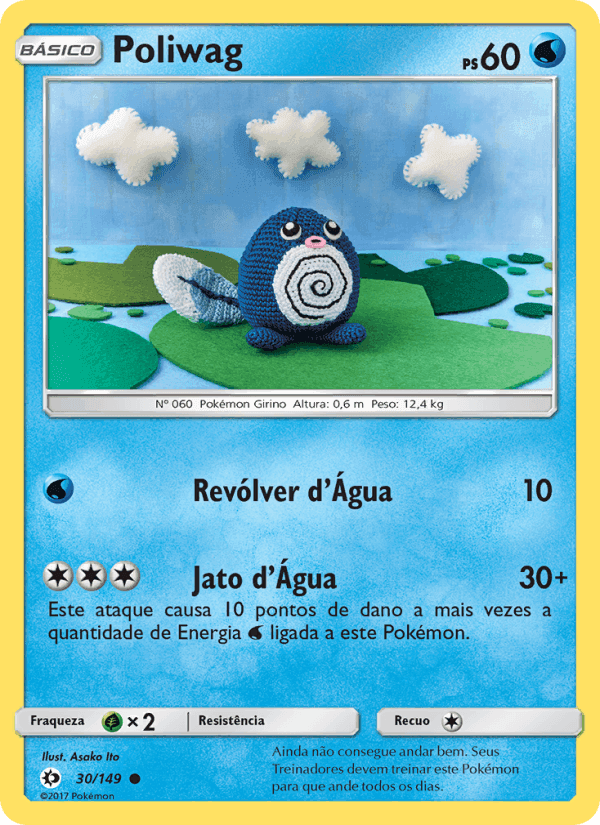 Poliwag, carta 30 de Sol e Lua