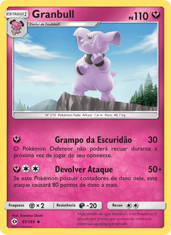 Granbull, card 91 from Sol e Lua