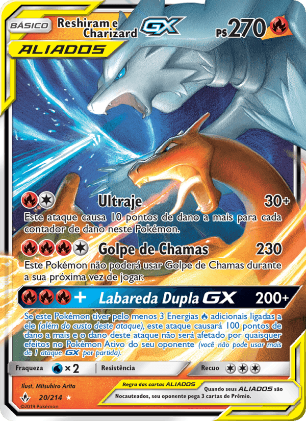 Reshiram e Charizard GX, carta 20 di Elos Inquebráveis