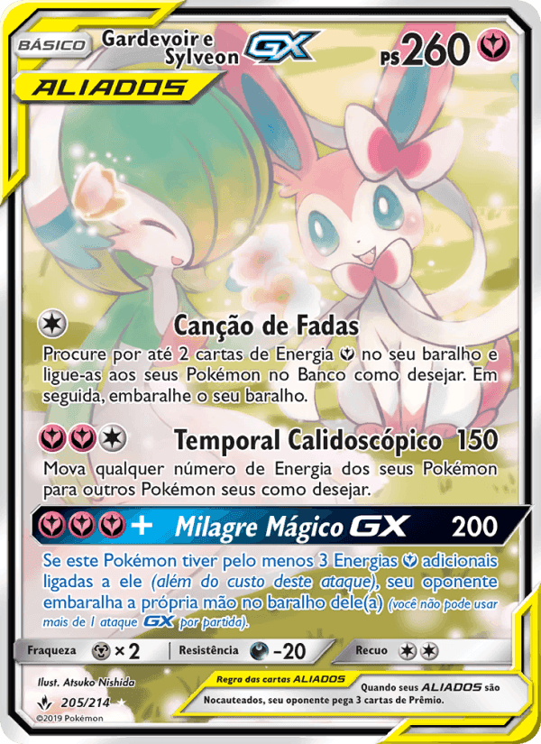 Gardevoir e Sylveon GX, carte 205 de Elos Inquebráveis