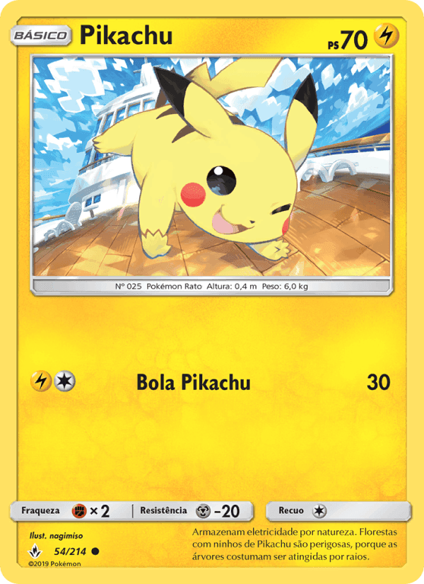 Pikachu, carta 54 de Elos Inquebráveis