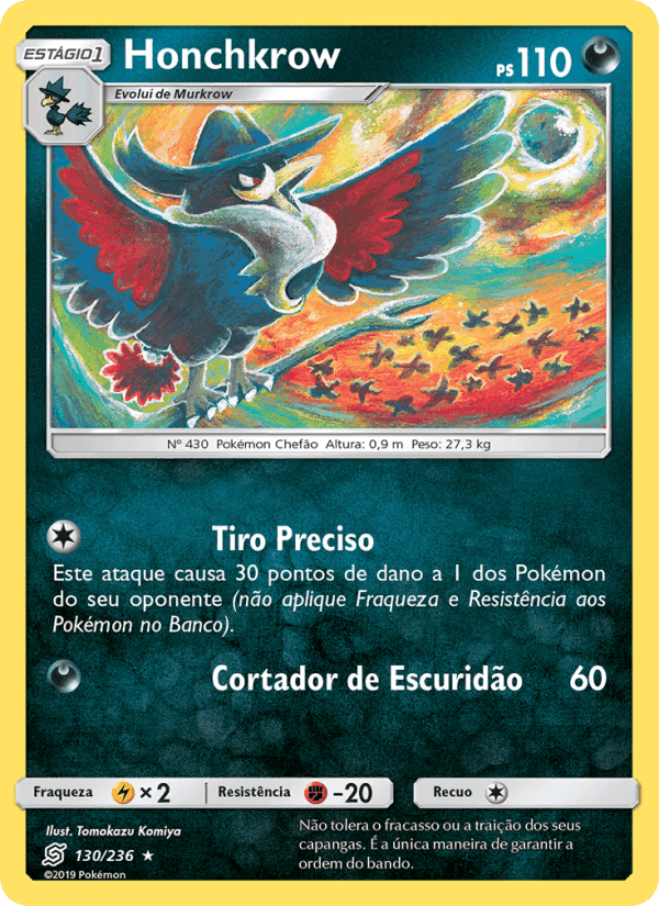 Honchkrow, carta 130 de Sintonia Mental