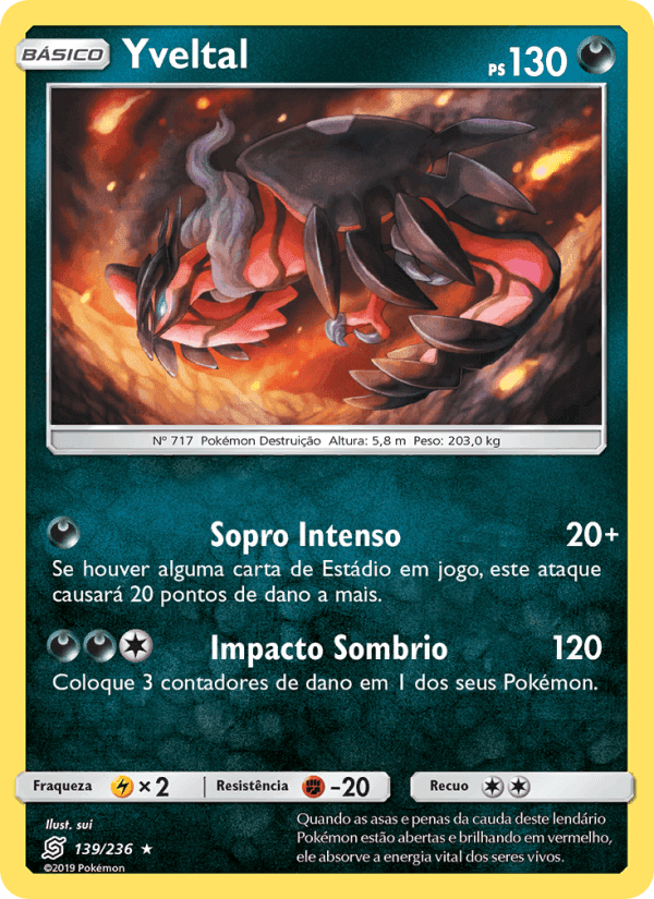 Yveltal, carta 139 di Sintonia Mental