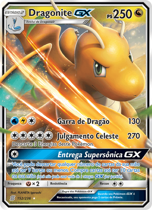 Dragonite GX, carta 152 di Sintonia Mental