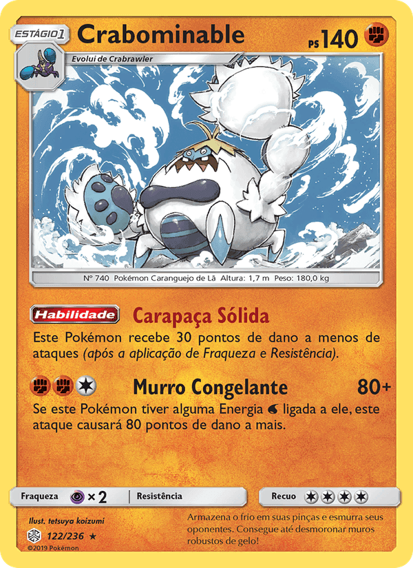 Crabominable, card 122 from Eclipse Cósmico