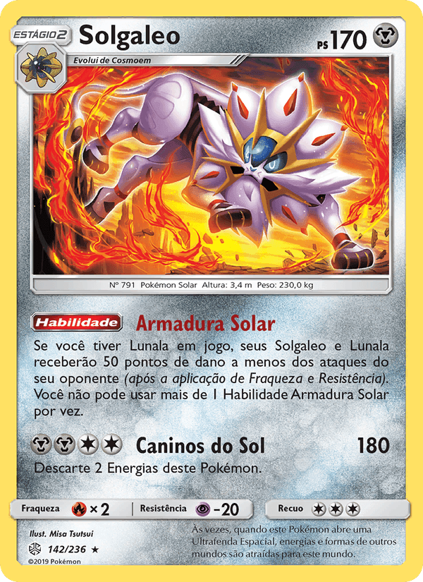 Solgaleo, carta 142 de Eclipse Cósmico