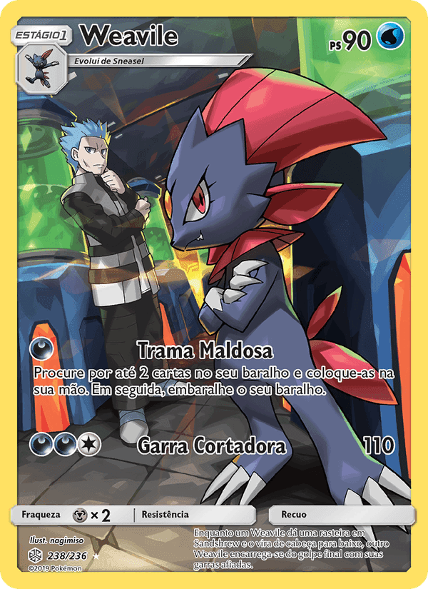 Weavile, carte 238 de Eclipse Cósmico