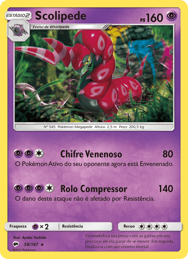 Scolipede, carta 58 de Sombras Ardentes