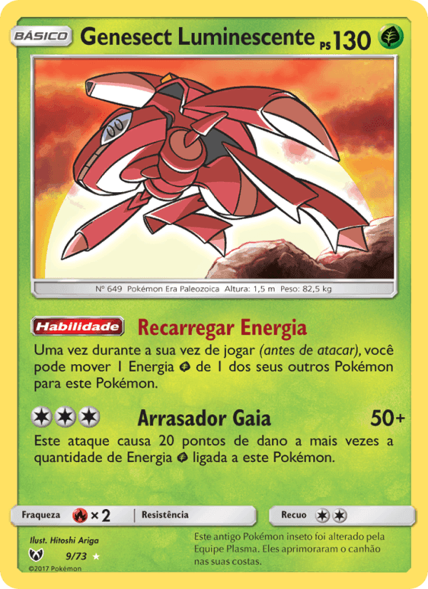 Genesect Luminescente, carta 9 di Lendas Luminescentes