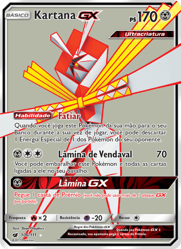 Kartana GX, card 106 from Invasão Carmim