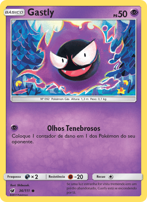 Gastly, carta 36 de Invasão Carmim