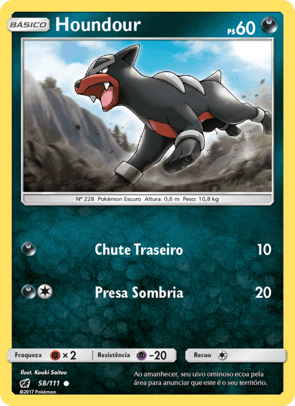 Houndour, carta 58 de Invasão Carmim