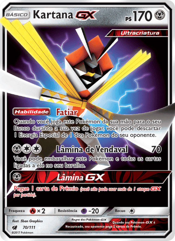 Kartana GX, card 70 from Invasão Carmim