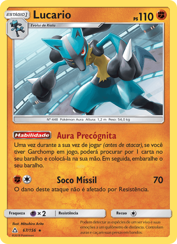 Lucario, card 67 from Ultra Prisma
