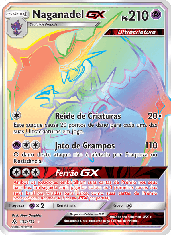Naganadel GX, carta 134 de Luz Proibida