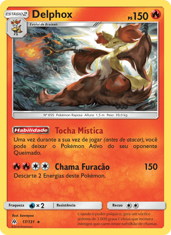 Delphox, carta 17 di Luz Proibida