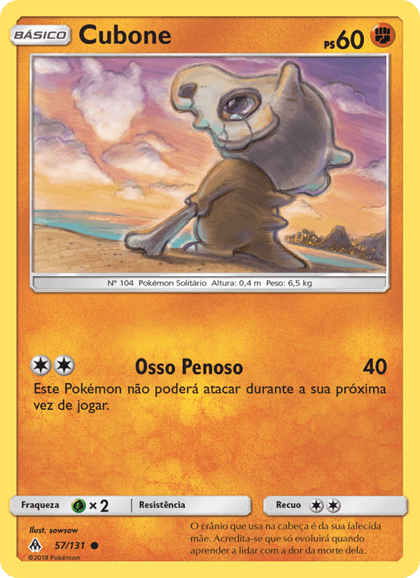 Cubone, carta 57 di Luz Proibida