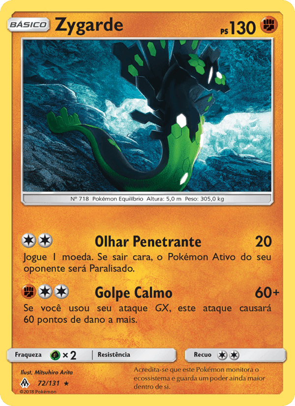 Zygarde, card 72 from Luz Proibida