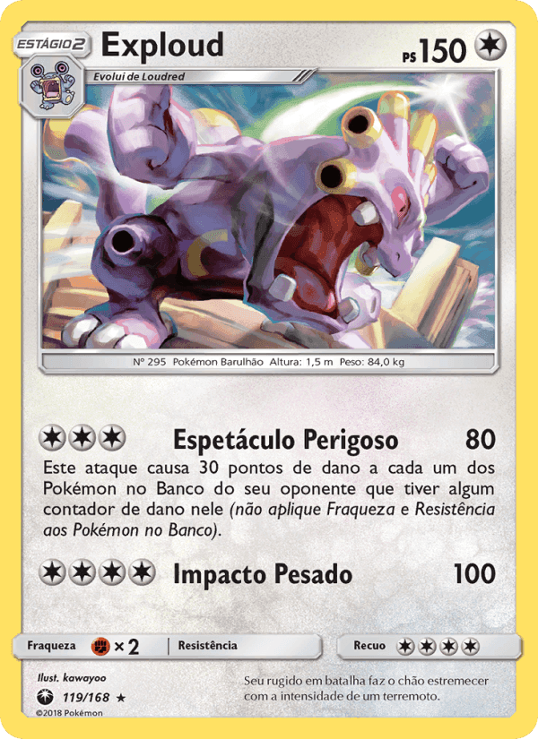 Exploud, card 119 from Tempestade Celestial
