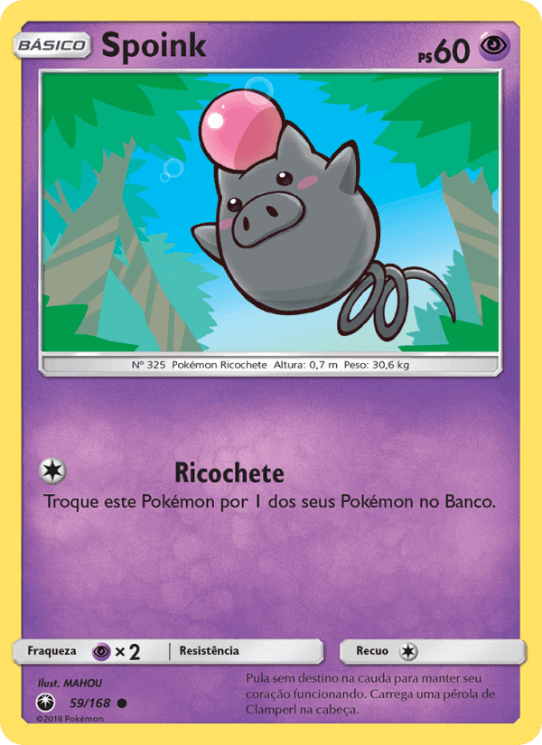 Spoink, carta 59 de Tempestade Celestial