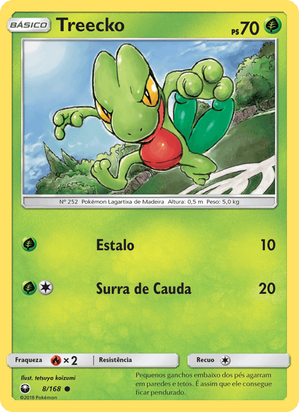 Treecko, carta 8 de Tempestade Celestial