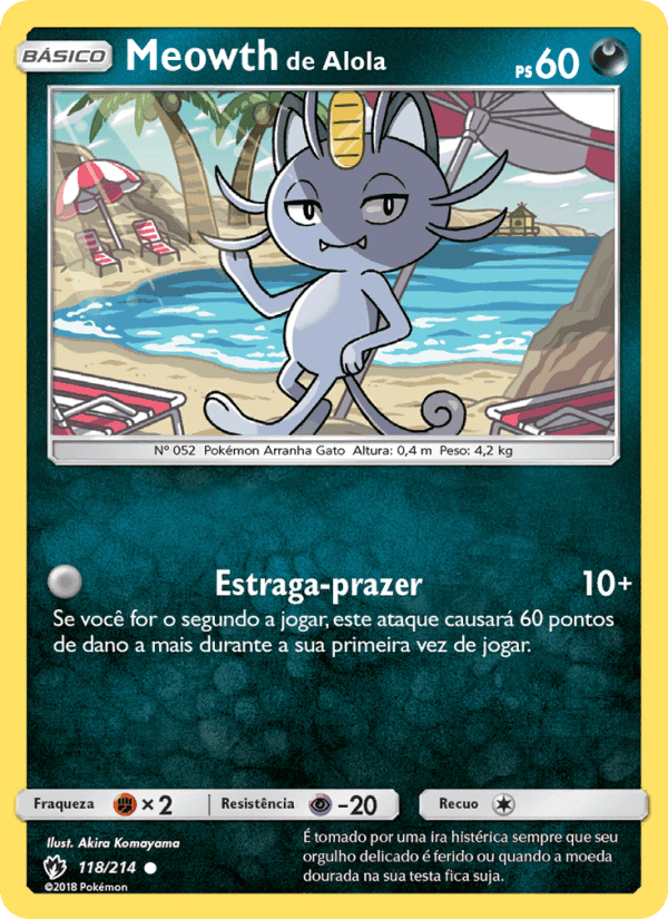 Meowth de Alola, carta 118 di Trovões Perdidos