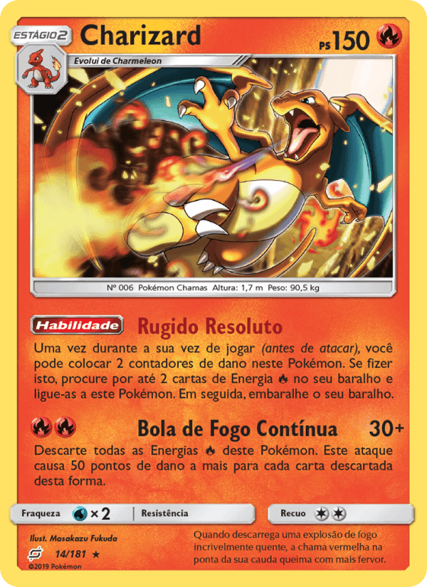 Charizard, carte 14 de União de Aliados