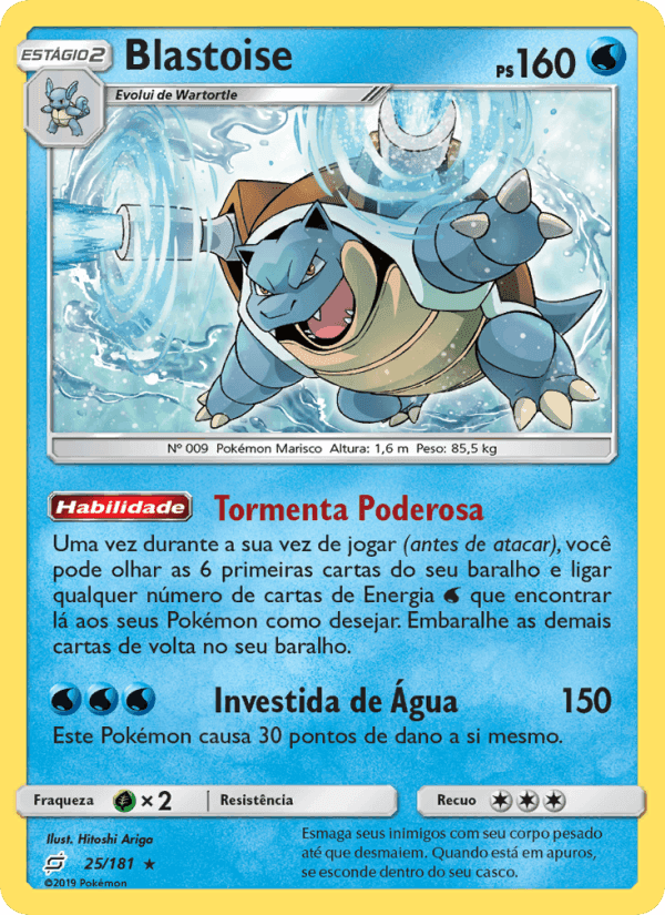 Blastoise, carta 25 di União de Aliados