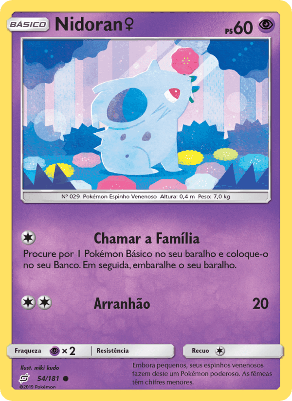 Nidoran♀, carta 54 di União de Aliados
