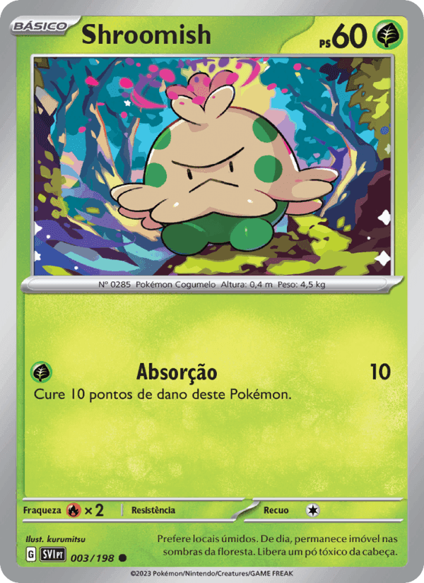 Shroomish, carta 003 de Escarlate e Violeta