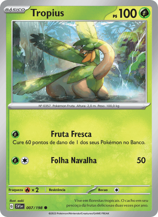 Tropius, carte 007 de Escarlate e Violeta