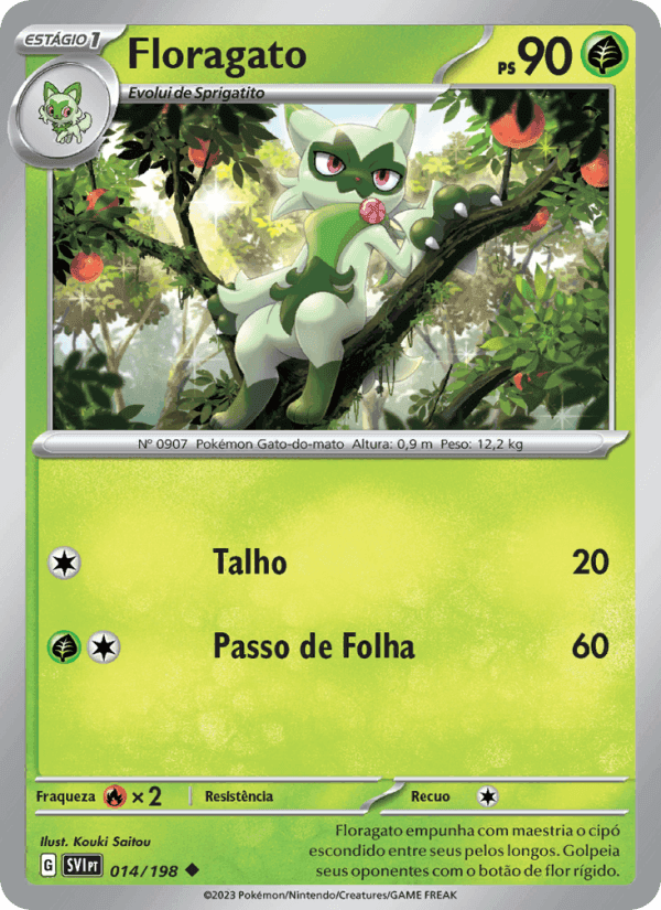 Floragato, carta 014 de Escarlate e Violeta