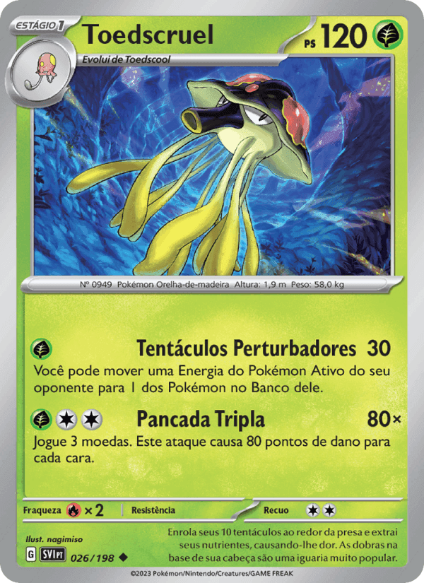 Toedscruel, carte 026 de Escarlate e Violeta
