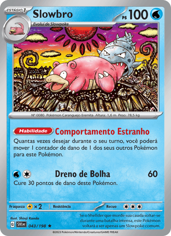 Slowbro, carte 043 de Escarlate e Violeta