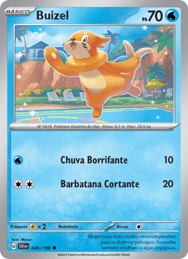 Buizel, carta 046 de Escarlate e Violeta