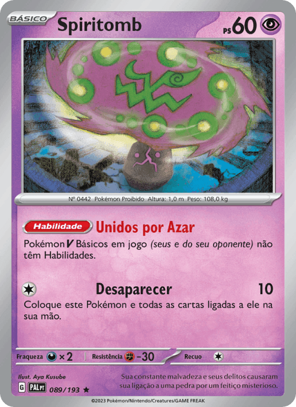 Spiritomb, card 089 from Evoluções em Paldea
