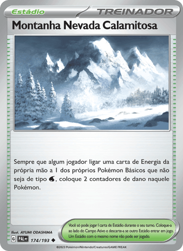 Montanha Nevada Calamitosa, carte 174 de Evoluções em Paldea