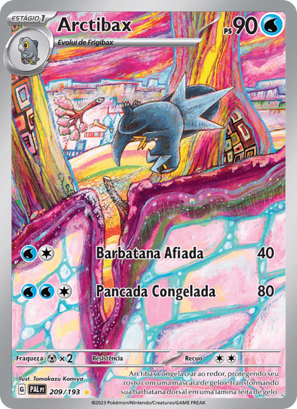 Arctibax, card 209 from Evoluções em Paldea