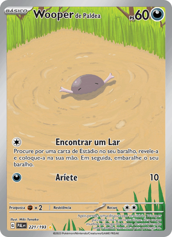 Evoluções em Paldea の 221 番、Wooper de Paldea