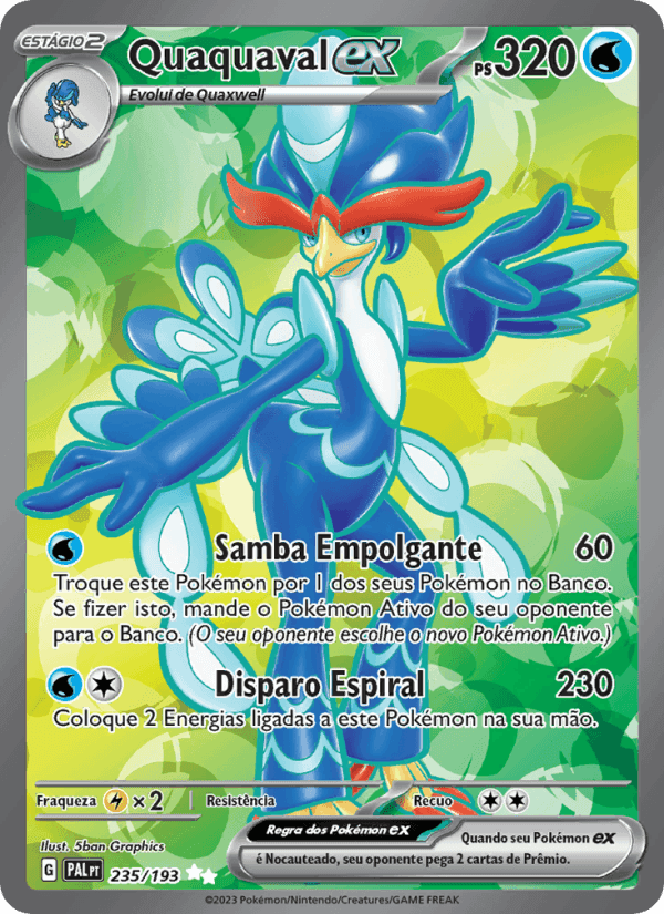 Quaquaval ex, card 235 from Evoluções em Paldea