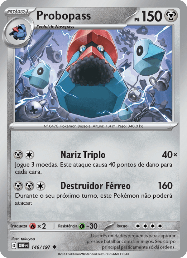 Probopass, carta 146 de Obsidiana em Chamas
