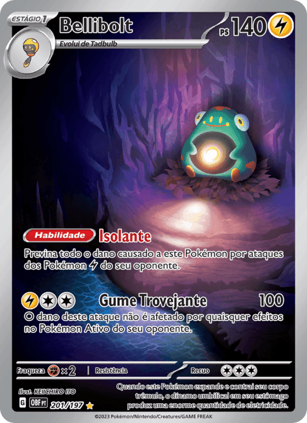 Bellibolt, carte 201 de Obsidiana em Chamas