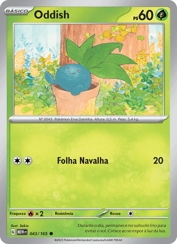 Oddish, carte 043 de 151