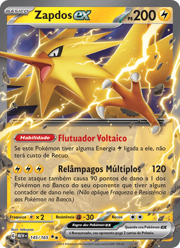 Zapdos ex, carta 145 de 151