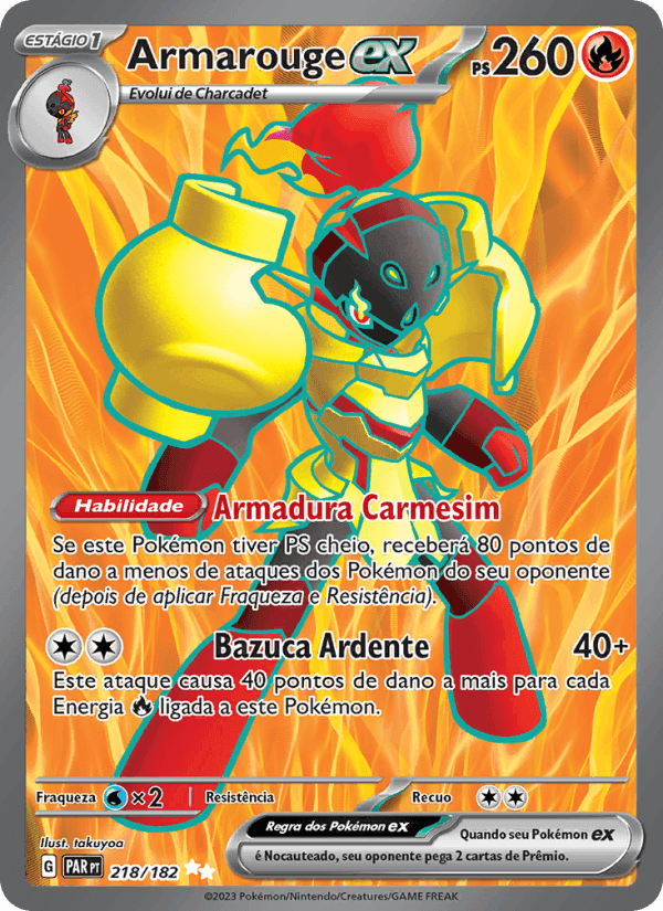 Armarouge ex, card 218 from Fenda Paradoxal