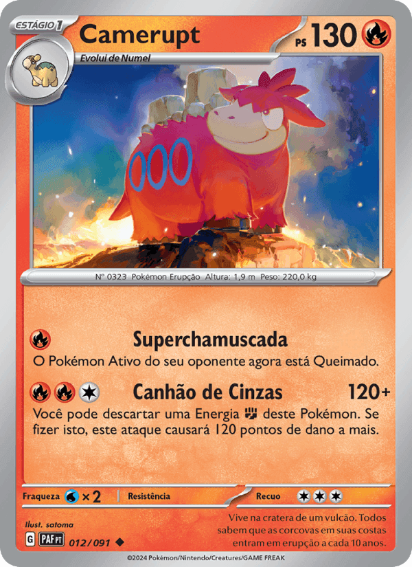 Camerupt, carte 012 de Destinos de Paldea