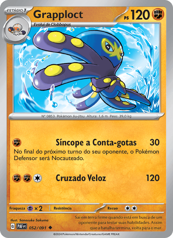 Grapploct, carte 052 de Destinos de Paldea