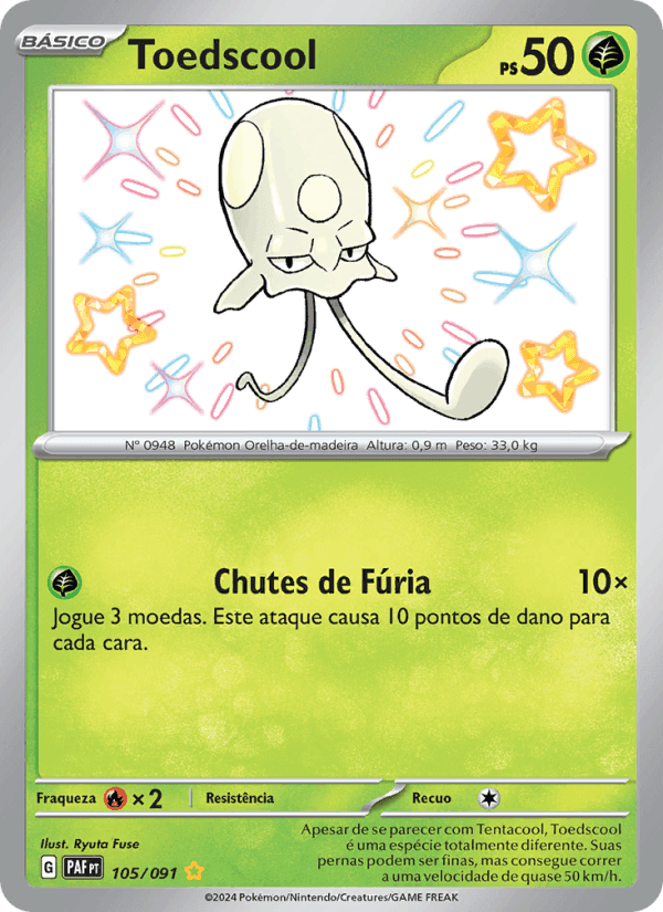 Toedscool, card 105 from Destinos de Paldea