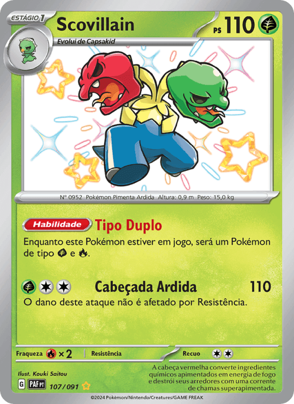 Scovillain, card 107 from Destinos de Paldea